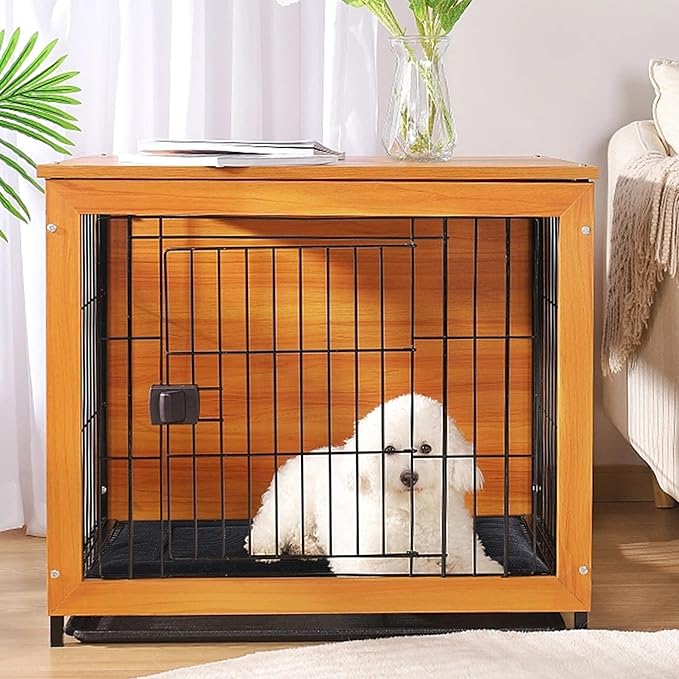 HOMBYS Chew Proof Dog Crate Pad for Small and Medium Dog 22x35 in