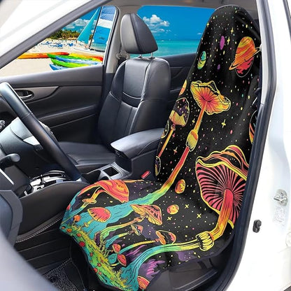 Yewattles Colorful Mushroom Stain Resistant Car Seat Cover