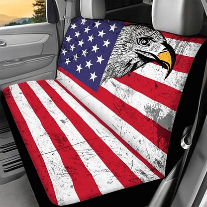 AFPANQZ America Flag Eagle Car Interior Rear Seat