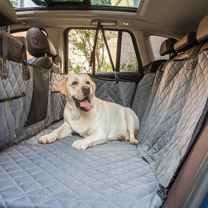 Dog Car Seat Cover Hard Bottom- Back Seat Extender for Dogs