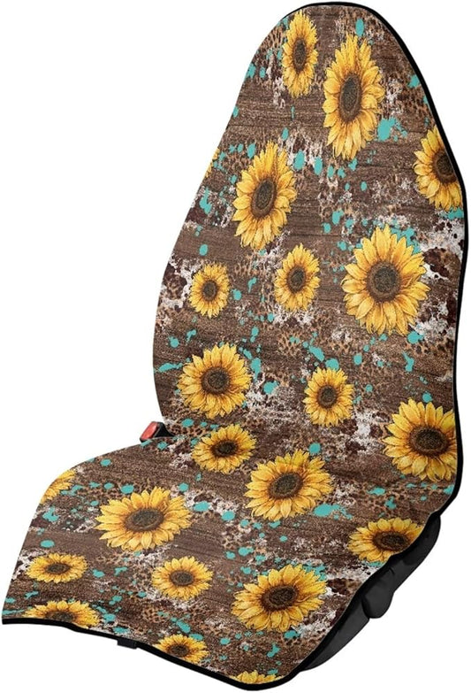 Yewattles Sunflowers Non-Slip Bucket Towel Seat Cover Waterproof
