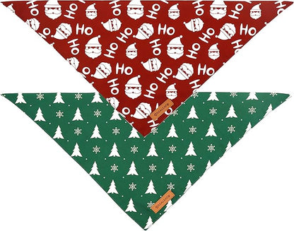 Realeaf Christmas Dog Bandanas 2 Pack