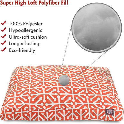 Orange Aruba Medium Rectangle Indoor Outdoor Pet Dog