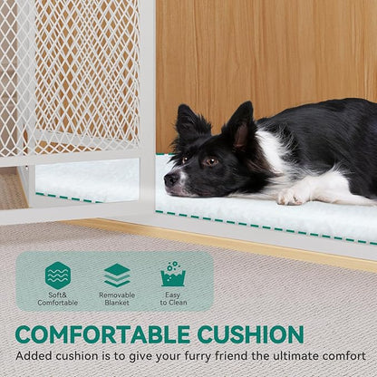 YITAHOME Corner Dog Crate Furniture with Cushion 43.7" Dog