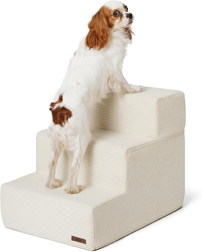 Lesure Dog Stairs for High Beds 3-Steps Dog