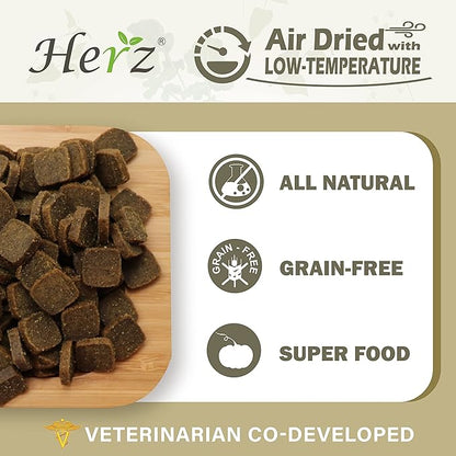 Herz Air-Dried Dog Food – New Zealand Grass-Fed Beef Recipe 2 lb, Single Pure-Meat, Grain Free, All Natural, High Protein, Limited Ingredients