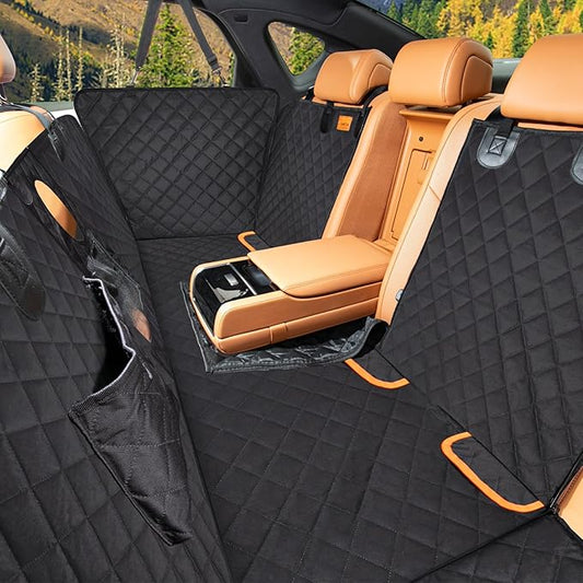 Large Dog Car Seat Cover for Back Seat 100% Waterproof 600D 6-Layer
