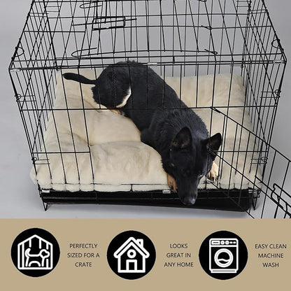 nononfish Large Dog Crate Pads 48 x 30 Washable with Anti-Slip Bottom fit Metal Dog Crates or Kennel 48inch Kennel