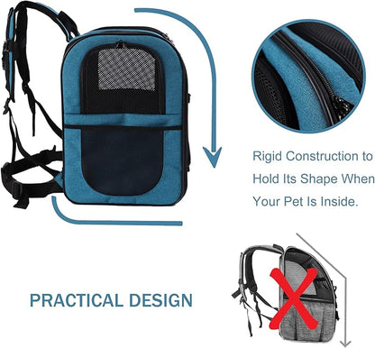 Apollo Walker Pet Carrier Backpack for Large/Small Cats and Dogs, Puppies, Safety Features and Cushion Back Support | for Travel, Hiking, Outdoor Use (Teal)