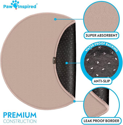 Paw Inspired Round Washable Pee Pads for Dogs (36" (2