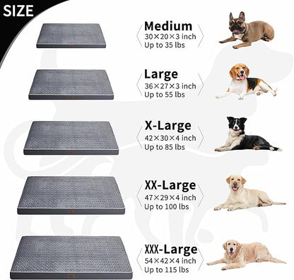 Dog Crate Bed Waterproof Dog Beds with Removable Washable Cover