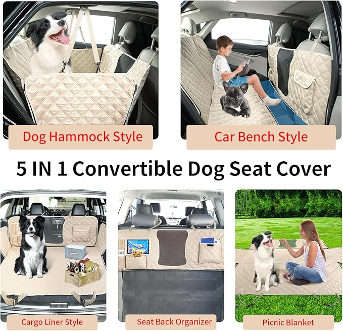 Dog Car Seat Cover for Back Seat Car Hammock