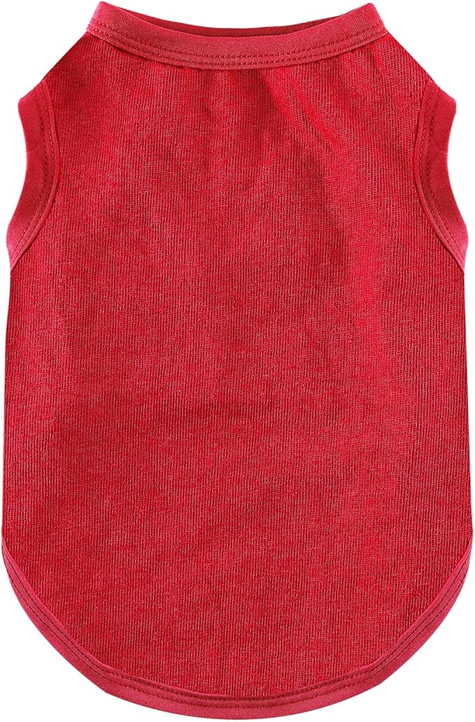 Dog Shirt Vest Clothes for Small Dogs Boy Girl Summer Solid Stretchy Puppy T-Shirts Soft Cool Breathable Lightweight Dog Sweatshirt Pet Cat Outfit