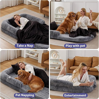 Human Dog Bed for Adult 71" x 46" x 9"