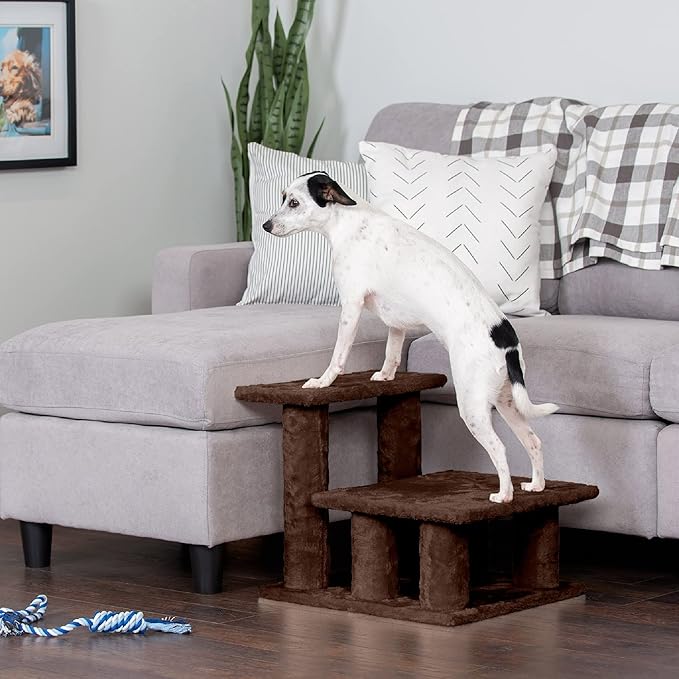Furhaven Steady Paws Multi-Step Pet Stairs for High Beds & Sofas 3-Step