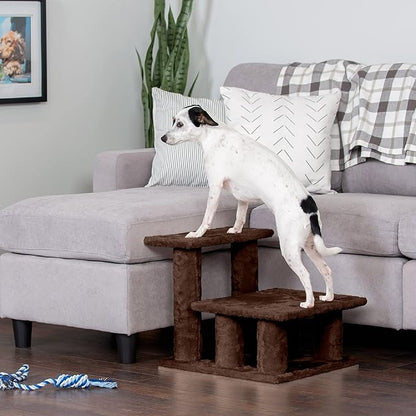 Furhaven Steady Paws Multi-Step Pet Stairs for High Beds & Sofas 3-Step