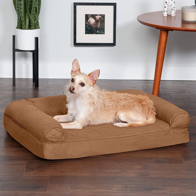 Furhaven Orthopedic Dog Bed for Medium/Small Dogs w/ Removable Bolsters & Washable Cover 35 lbs