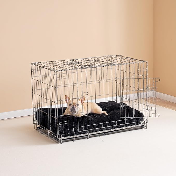 EHEYCIGA Fluffy Dog Crate Bed for Medium Dogs