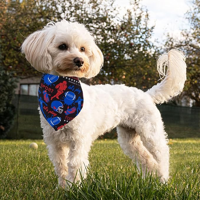 Rugby Dog Bandanas for Small Dogs Breed Cats 18 Inch 7PCS
