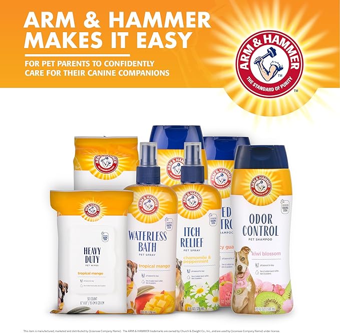 Arm&Hammer For Pets Super Deodorizing Spray for Dogs, Best Odor Eliminating Spray for All Dogs&Puppies|Arm & Hammer Baking Soda Formula with Kiwi Blossom Scent,8 Fl Oz (Pack of 2) Packaging may vary