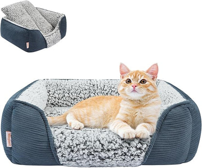 Miguel Washable Cat Beds for Indoor Cats with Removable Cushion 20 Inch