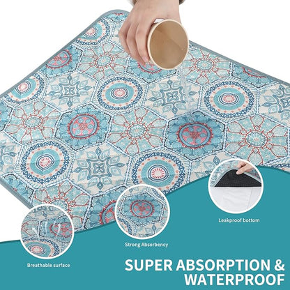 IEUUMLER Washable Pee Pads for Dogs 2 Pack EU007 (Green 36"X24"-2pcs)