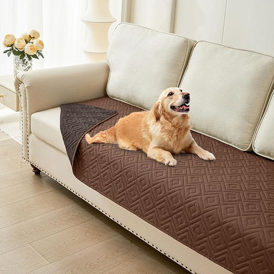 hyha Waterproof Dog Blanket, Soft Dog Bed Cover Pet Blankets, Waterproof Sofa Couch Cover for Dogs Washable, Reversible Pet Couch Covers for Sofa Furniture (30x70 Inch, Brown/Chocolate)