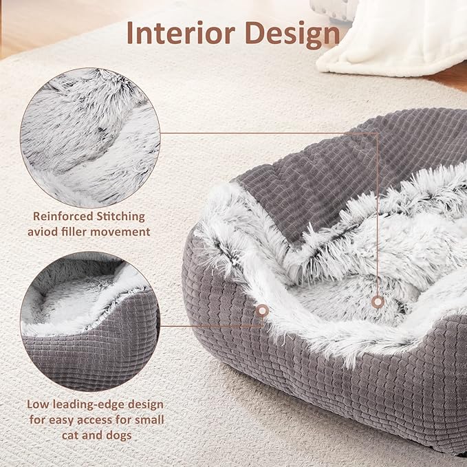 MIXJOY Dog Beds for Large Medium Small Dogs (25 inches,