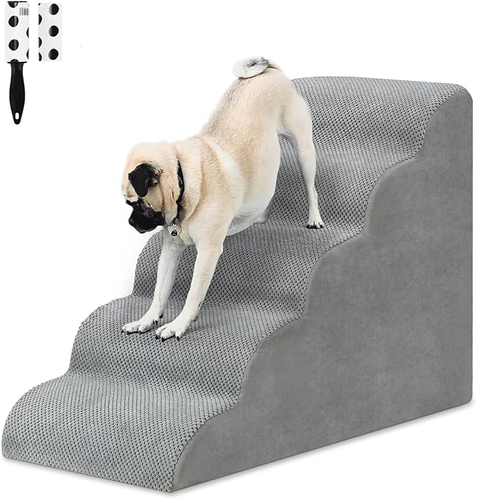 Dog Stairs for High Bed 5 Tier 22" Non-Slip