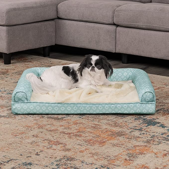 Furhaven Cozy Orthopedic Dog Bed for Medium/Small Dogs w/ Removable Bolsters & Washable Cover 35 lbs