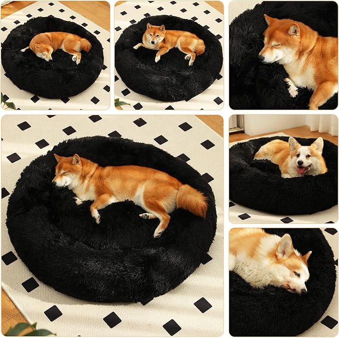 Dog Bed Calming Dog Beds for Small Medium Large Dogs Bed(20"/27"/35") (Medium,