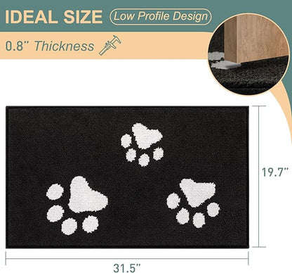 Mibao Door Mat Indoor 31.5" x 19.5", Black