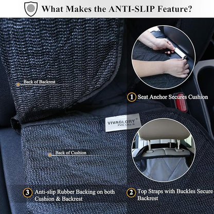 VIVAGLORY Front Dog Seat Covers 1PACK No-Skirt 600D Oxford