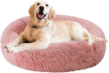 Aurako Cat Bed Dog Bed Round Cushion Pet 28" Rose