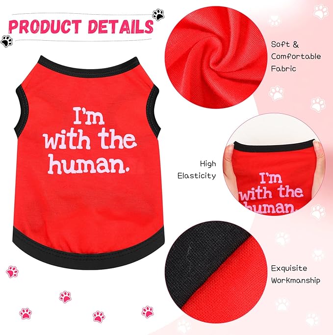 8 Pieces Pet Shirts Printed Puppy Shirts Soft