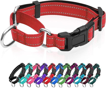 Reflective Martingale Dog Collars. Dog Collar with Quick