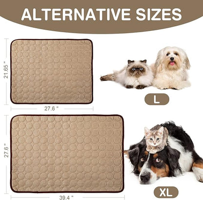 Pet Cooling Bed Mats Dog Cooling Mat Washable Comfort Breathable for Dogs and Cats Indoor Outdoor 21.65 * 27.55Inch)