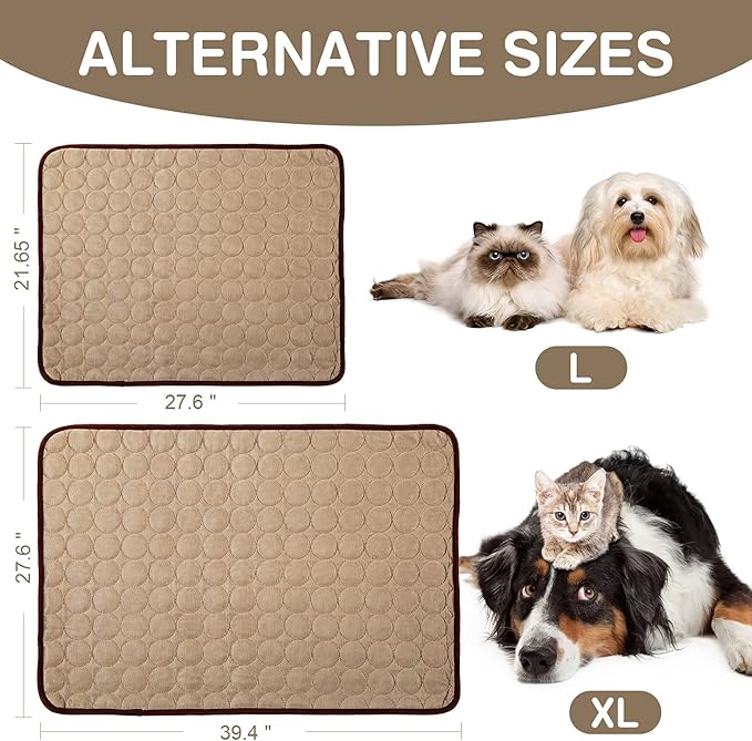 Pet Cooling Bed Mats Dog Cooling Mat Washable Comfort Breathable for Dogs and Cats Indoor Outdoor 27.55 * 39.37Inch)