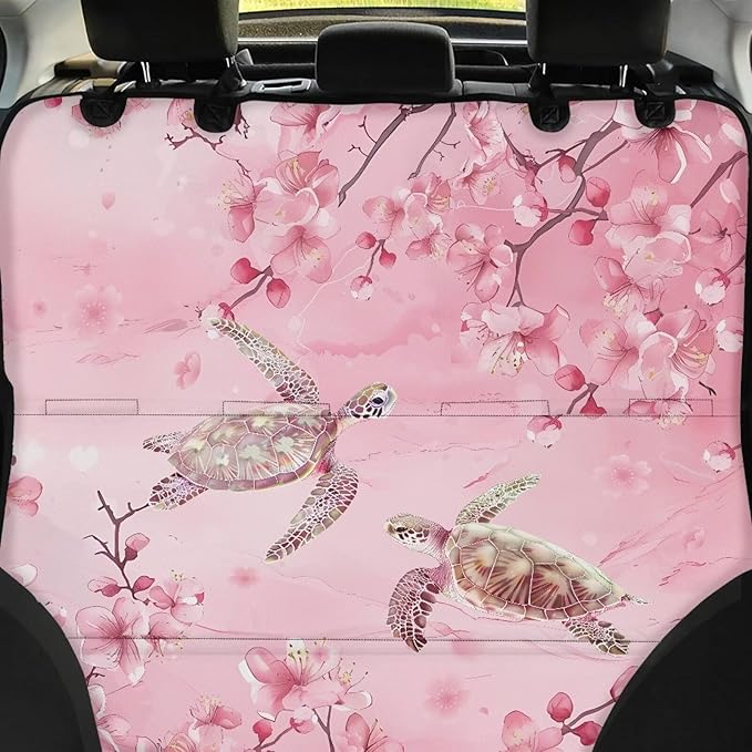 AFPANQZ Cherry Blossom Seaturtle Dog Cat Seat Cover