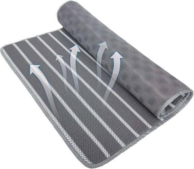 REEZEIVI Breathable Dog Crate mat with Anti-Slip Bottom 3D air (48x30'')
