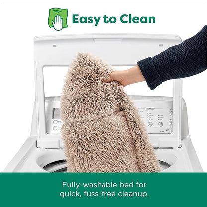 Furhaven 23" Round Calming Donut Dog Bed for Indoor Cats & Small Dogs 20 lbs 23.0"L x 23.0"W x 9.0"Th