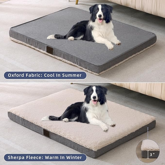 DaysU Large Dog Bed for Large Dogs 65 Ibs, 36x27x3in