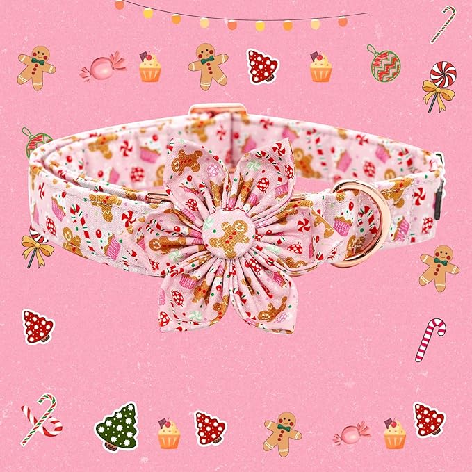 Elegant little tail Dog Collar with Flower