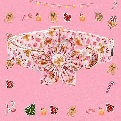 Elegant little tail Dog Collar with Flower