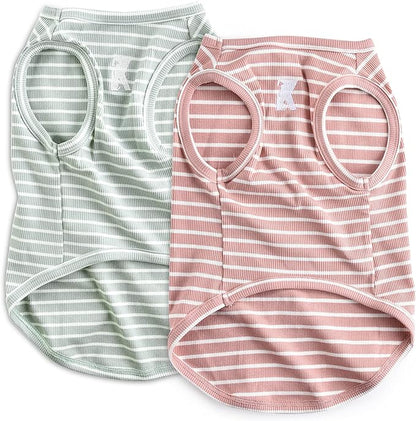 Koneseve Dog Shirt Vest Lightweight Stretchy Dog T-Shirts 2 Pack 3XL ]