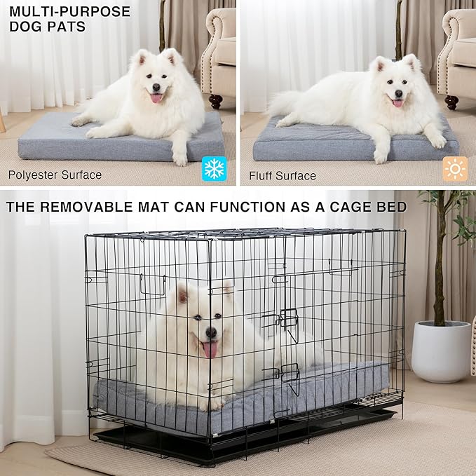 EXQ Home Orthopedic Dog Bed for X-Large Dog 2 in 1 Multipurpose Liner(Grey,42x30x6 inches)