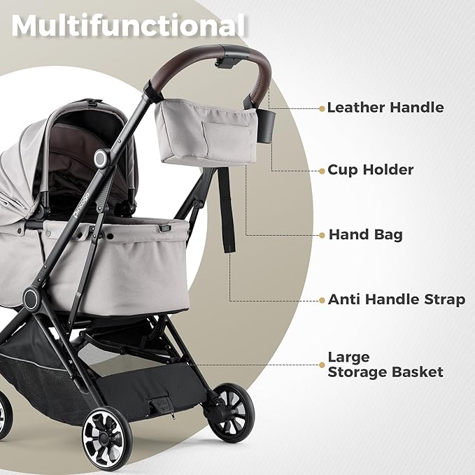 Folding Dog Stroller 4 Wheels 180 °