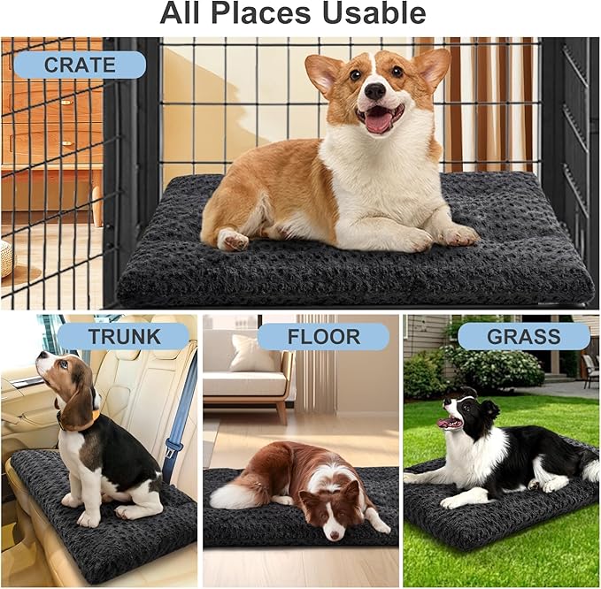 VERZEY Dog Beds Crate Pad Mat for Medium，Large Dogs (36" L 23" W,