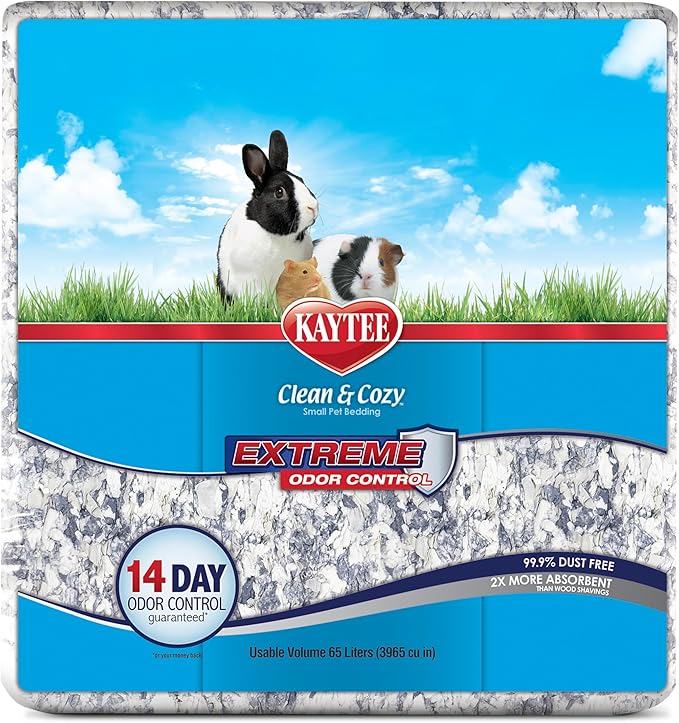 Kaytee Clean & Cozy Extreme Odor Control Bedding, Made for Small Animals, 65 Liters