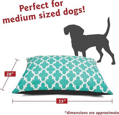Majestic Pet Rectangle Medium Dog Bed Washable – Non Slip Comfy Pet Bed – Dog Crate Bed Super Value Pillow Dog Bed – Dog Kennel Bed for Sleeping 35 x 28 Inch